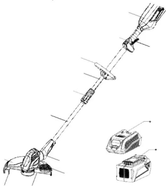 SCHEPPACH BCH3300-40Li - A készülék leírása (1 ábra) - 1