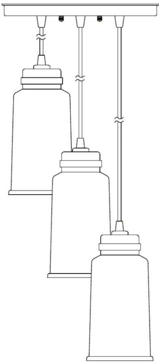 Kichler Jaylen 82415 - LÁMPARA COLGANTE DE 3 LUCES - 1