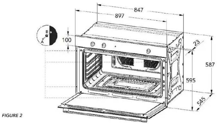 Glem Gas Ribelle GFR9W1BK - Oven positioning - 2