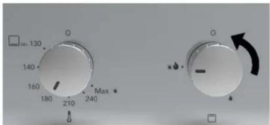 Glem Gas Ribelle GFRV21IX-S2 - Utilisation du four à gaz avec gril à gaz (porte du four fermée) - 3