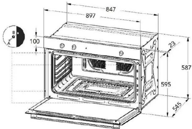 Glem Gas Dinamico GFD9GG1IX - Oven positioning - 2
