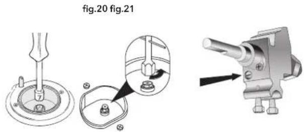 Glem Gas Specialista SE8612GI FS - RÉGLAGE DU MINIMUM SUR LE BRÛLEUR FOUR ET BRÛLEUR GRILL (fig. 23 - page 36) - 1