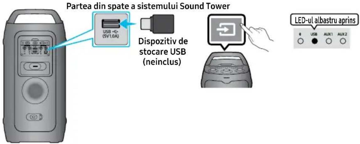 SAMSUNG MX-ST40F - CONECTAREA UNUI DISPOZITIV DE STOCARE USB - 1