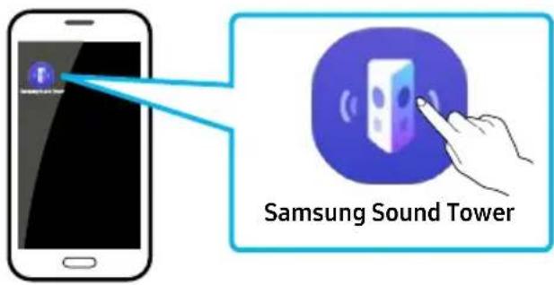 SAMSUNG MX-ST40F - Starten der Samsung Sound Tower App - 1