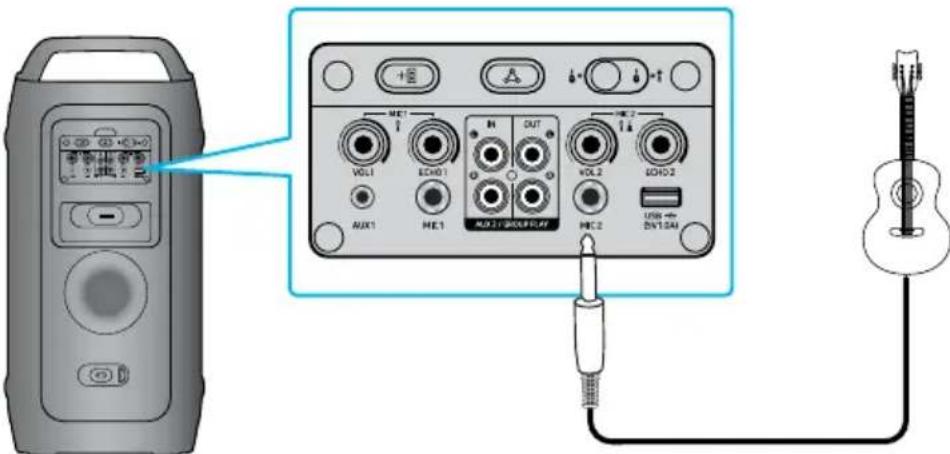 SAMSUNG MX-ST40F - Külső gitár csatlakoztatása - 1