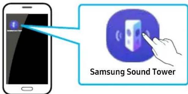 SAMSUNG MX-ST40F - Spustenie aplikácie Samsung Sound Tower App - 1
