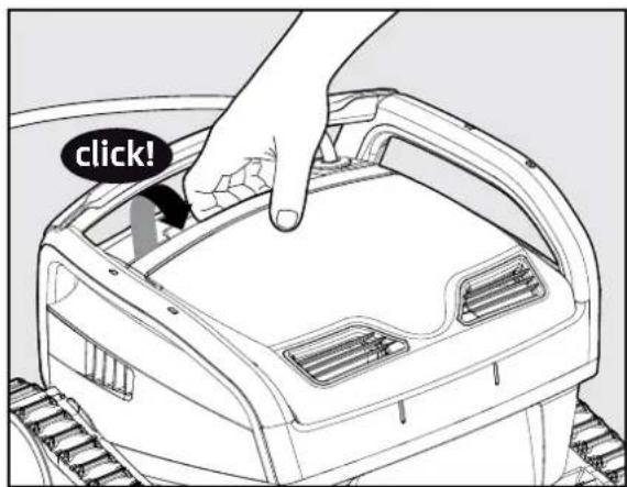 DOLPHIN M550 - Nettoyage après utilisation : retrait et nettoyage du panier de filtration - 1