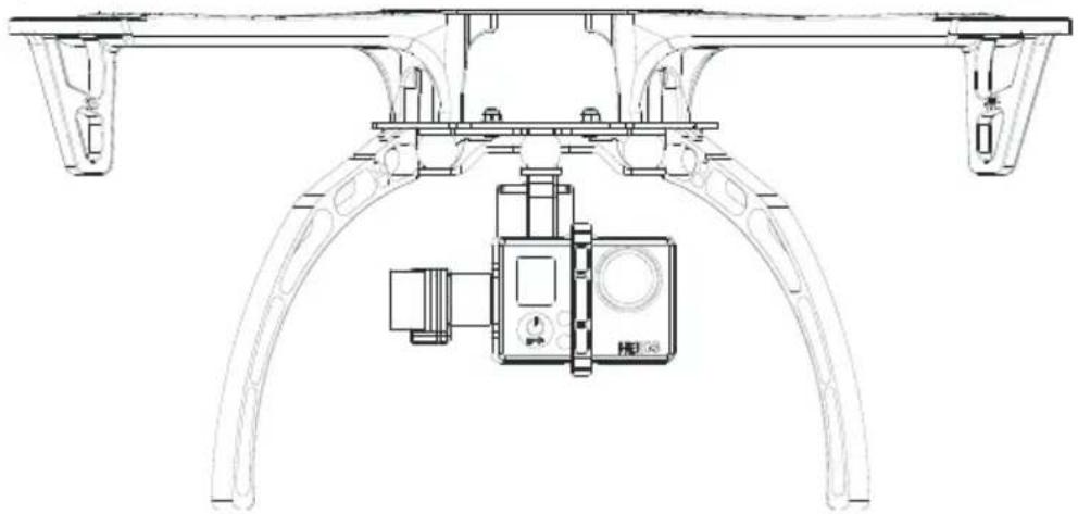 DJI Zenmuse H3-2D - Montage de la camera sur la nacelle - 2