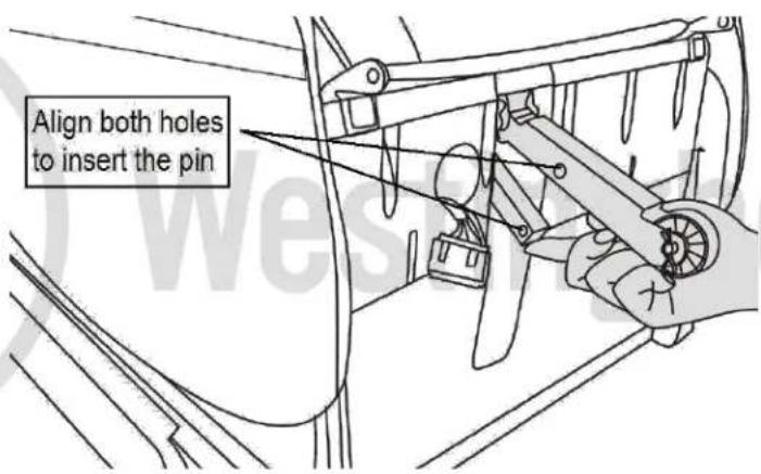 WESTINGHOUSE WES41-700S - Leg and foot massager linkage pole installation - 2