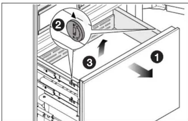 MIELE KFMC 3844 L - Retirer le recipient du tiroir de condensation - 1