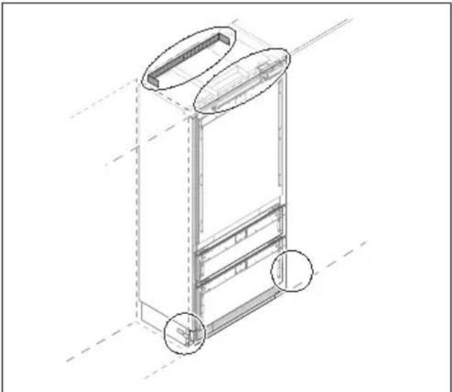 MIELE KFMC 3844 L - Fixation de l'appareil de froid dans la niche d'installation - 1