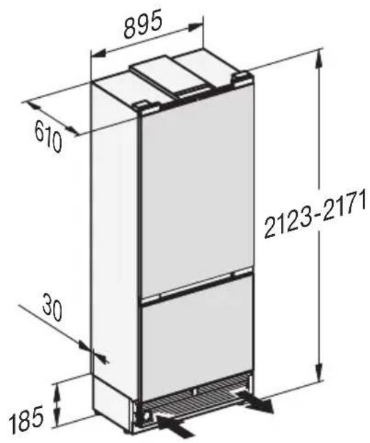 MIELE KFMC 3844 L - Cotes d'encastrement - 2