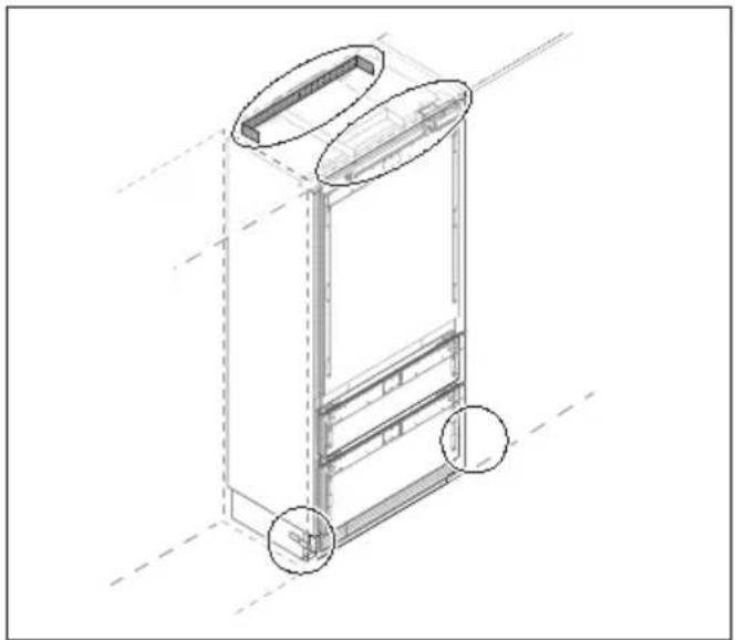 MIELE KFMC 3844 R - Fixation de l'appareil de froid dans la niche d'installation - 1