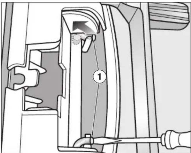 MIELE TWL680WP - Changer la charnière de porte - 1
