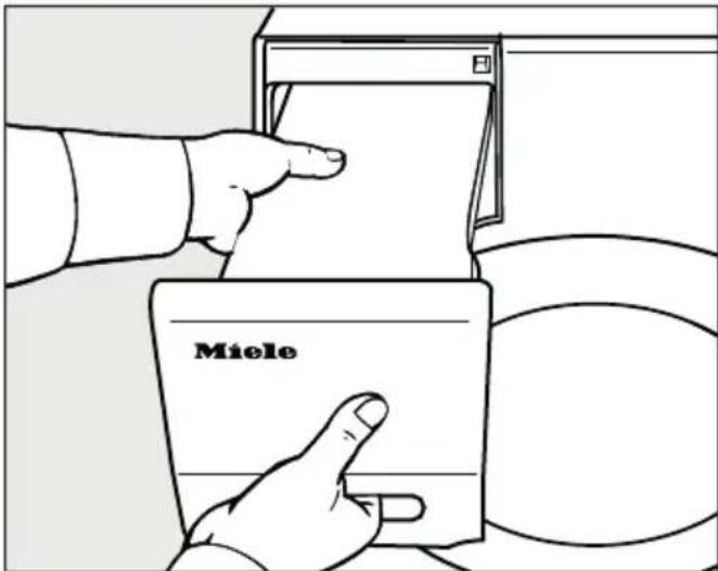MIELE TWL680WP - Nettoyer le filtré à peluches du réservoir d'eau de condensation - 1