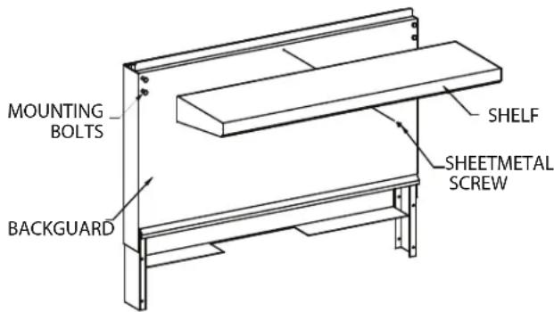 GARLAND G36-G36C - Installing Shelf To Backguard - 1