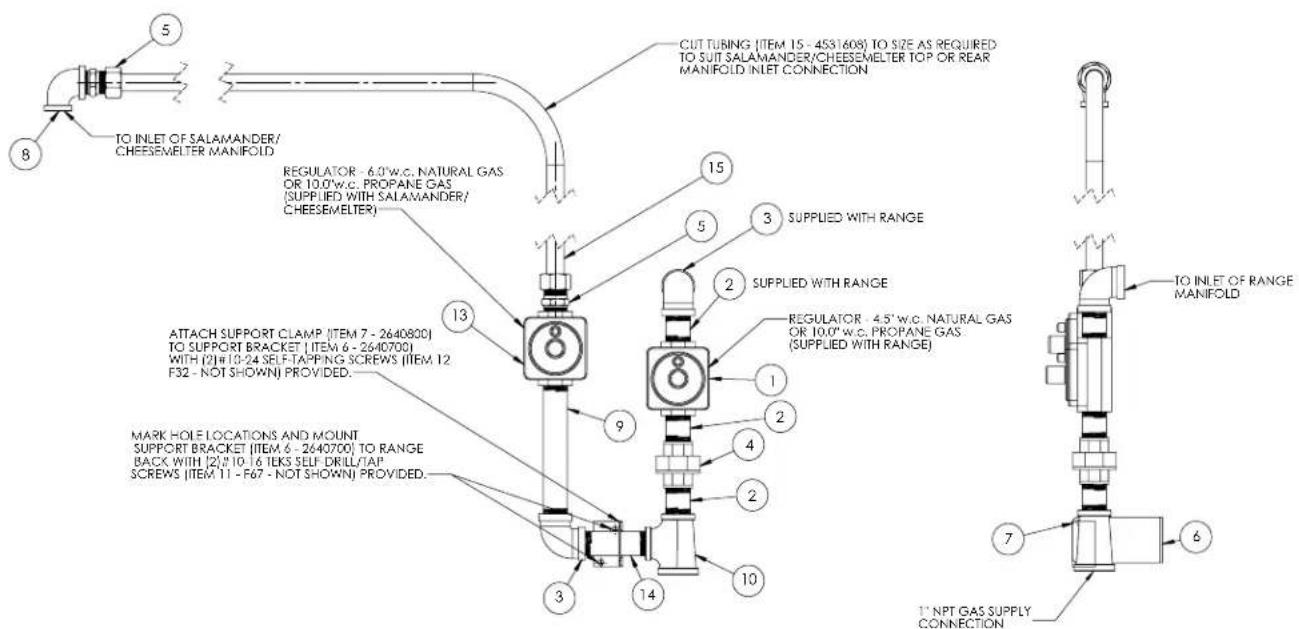 GARLAND GF36-6R - Optional Interconnect Gas Kit - 1