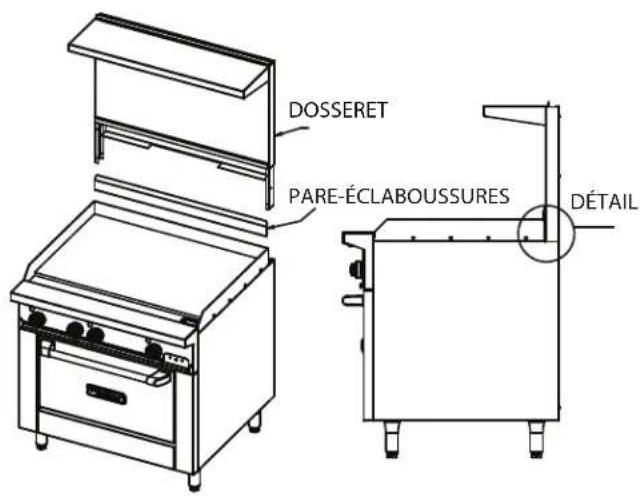 GARLAND GF36-6R - Instructions de Montage de Dosseret Avec Étagère Haute ou de Salamandre - 1