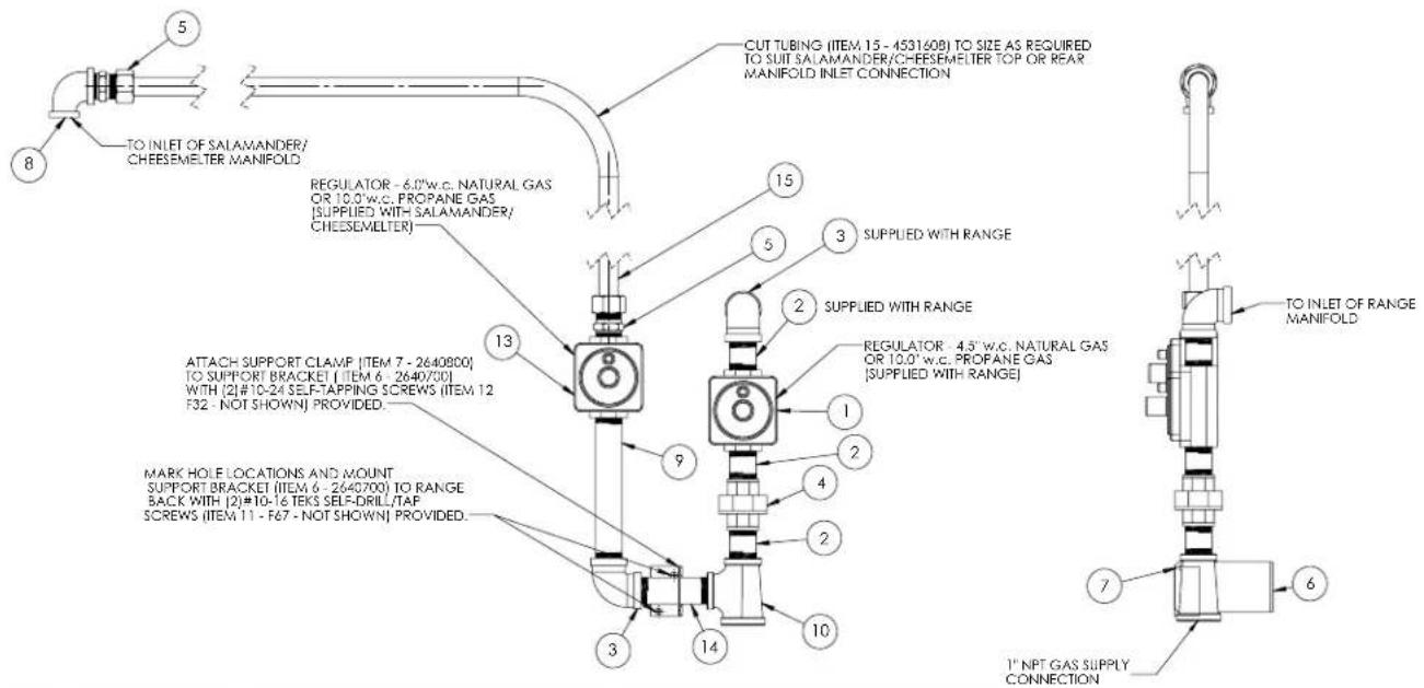 GARLAND GF36-6R - Kit d'interconnexion au Gaz en Option N° 4523975 - 1