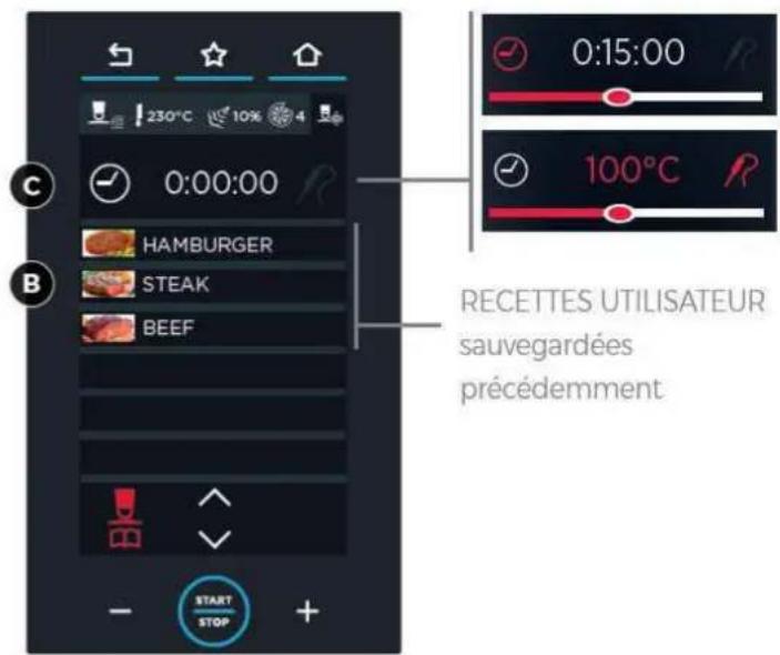 Unox CHEFTOP MIND.Maps PLUS XEVC-1011-GPRM - C Programmation d'une minuterie ou d'une température de la sonde à cœur en mode manuel - 1