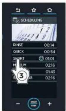 Unox CHEFTOP MIND.Maps PLUS XEVC-1011-GPLM-MS - Que se passé-t-il si vous programmez seulement l'heure du four prét et non celui de début de lavage? - 3