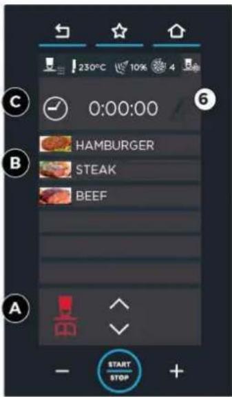 Unox CHEFTOP MIND.Maps PLUS XEVC-1011-GPLM-MS - A Programmation de la minuterie avec recette prédéfinie Unox (mode conseillé) - 2