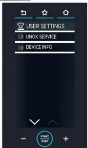Unox CHEFTOP MIND.Maps PLUS XEVC-1011-GPLM-MS - Réglages du menu - 6