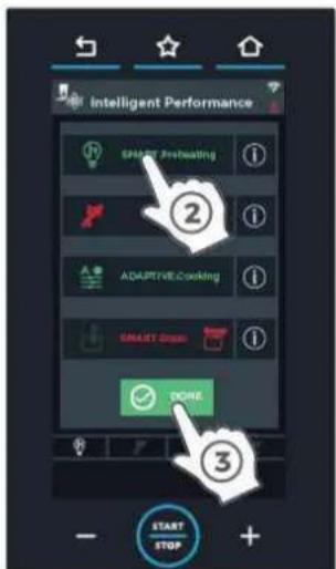 Unox CHEFTOP MIND.Maps PLUS XEVC-1011-GPLM-MS - Activer un préchauffage SMART. Preheating (mode conseillé) - 3