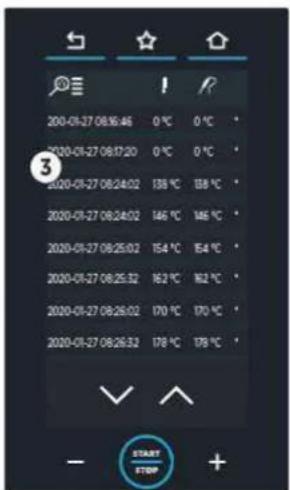 Unox CHEFTOP MIND.Maps BIG PLUS XEVL-2011-YPLS - ① Sélectionnez « HACCP DATA » (Données HACCP). - 3