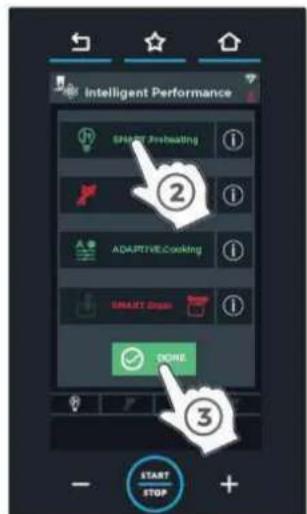 Unox CHEFTOP MIND.Maps PLUS XAVC-0511-MPLM - ▶ Activer un préchauffage SMART. Preheating (mode conseillé) - 4