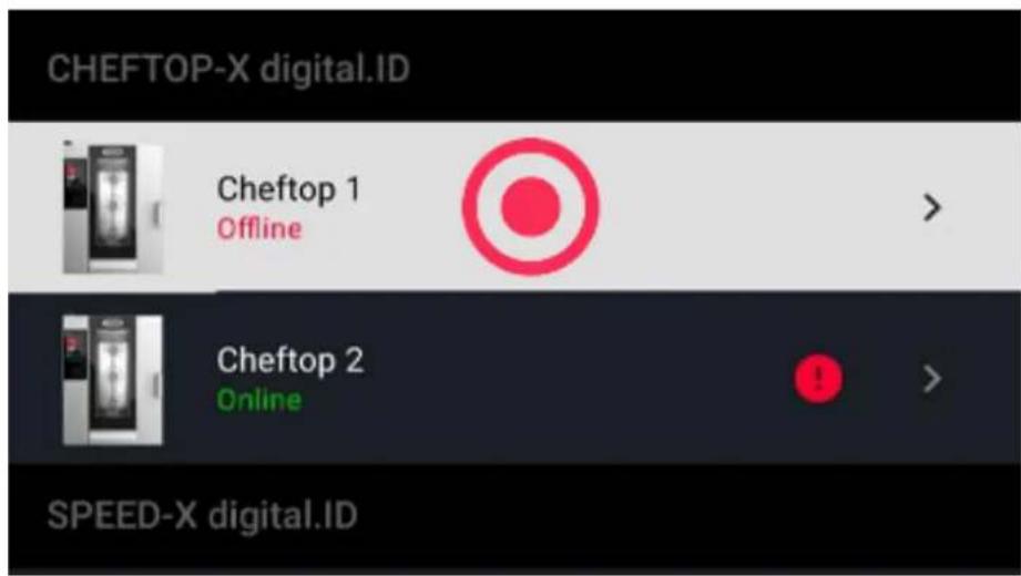Unox CHEFTOP-X Digital.ID XEDA-0621-GXRS-ET - Modifier la liste des fours - 1