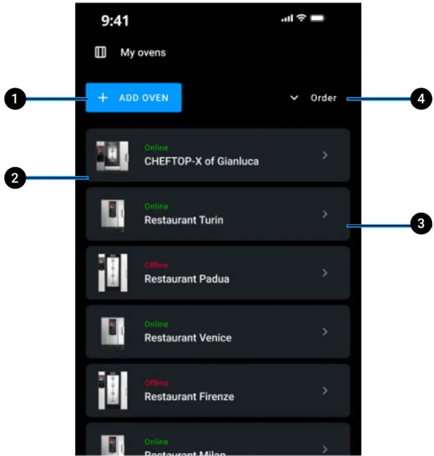 Unox CHEFTOP-X Digital.ID XEDA-0621-GXRS-ET - Fonctionnement Nav Bar - 5