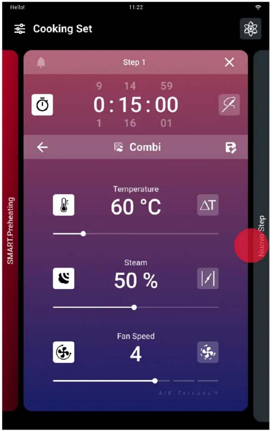 Unox CHEFTOP-X Digital.ID XEDA-0621-GXRS-ET - Ajouter une nouvelle phase de cuisson - 1