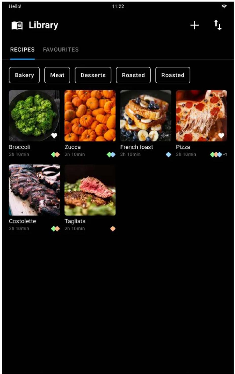 Unox CHEFTOP-X Digital.ID XEDA-0621-GXRS-ET - Navigation et sélection d'une recette - 1