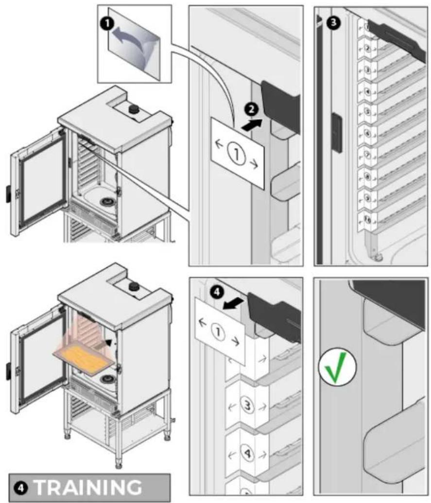 Unox CHEFTOP-X Digital.ID XEDA-0621-GXRS-ET - Comment positionner le gabarit d'étalonnage - 2