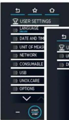 Unox CHEFTOP MIND.Maps BIG PLUS XAVL-2021-GPRS - Réglages du menu - 5