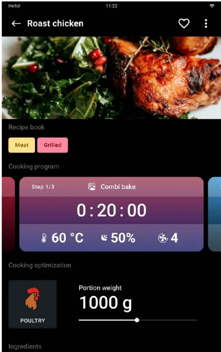 Unox CHEFTOP-X Digital.ID XEDA-0611-EXRS-ET - Navigation et selection d'une recette - 2