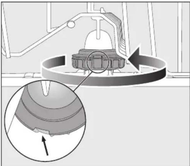 MIELE G 5611 SC Active - Monter le bras de lavage intermédiaire - 1