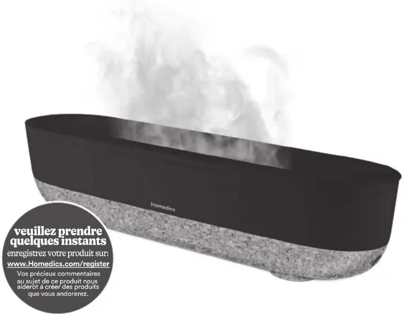 HOMEDICS Fireside Ultrasonic Humidifier UHE-CMF56 - humidificateur ultrasonique de foyer CMF56 - 1