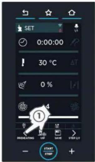 Unox CHEFTOP MIND.Maps PLUS XAVC-0621-EPRM - ▶ Activer un préchauffage SMART. Preheating (mode conseillé) - 1