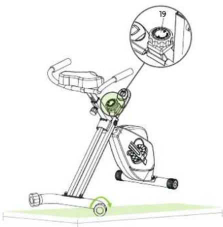 VirtuFit Desk Bike 1.0 - Tension adjustment with the resistance knob - 1