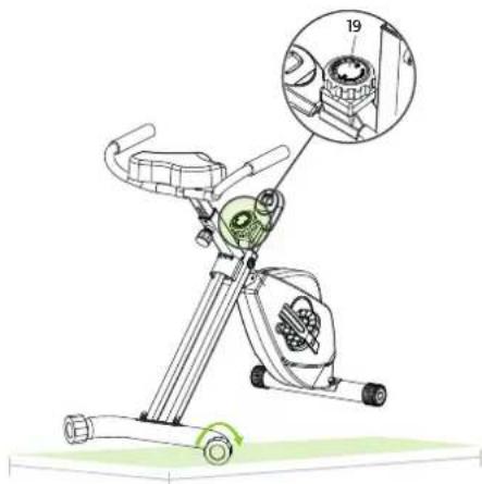 VirtuFit Desk Bike 1.0 - Spanning met de draaiknop aanpassen - 1