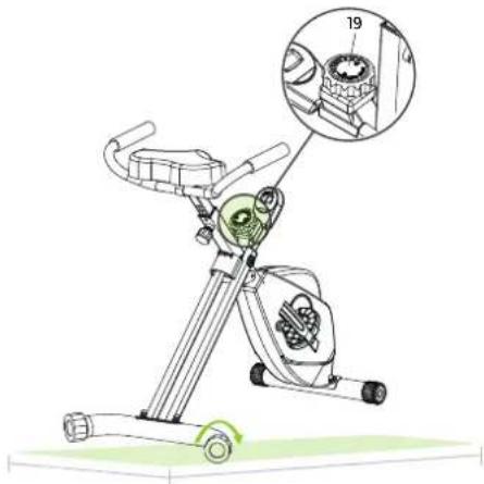 VirtuFit Desk Bike 1.0 - Einstellung der spannung mit dem widerstandsknopf - 1