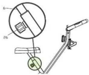 VirtuFit XB100i - To adjust the saddle to the vertical position, follow the steps below: - 1