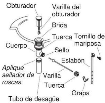 KOHLER Alterna K-7980-2 - Instalación del desagüe - Estilo B - 1