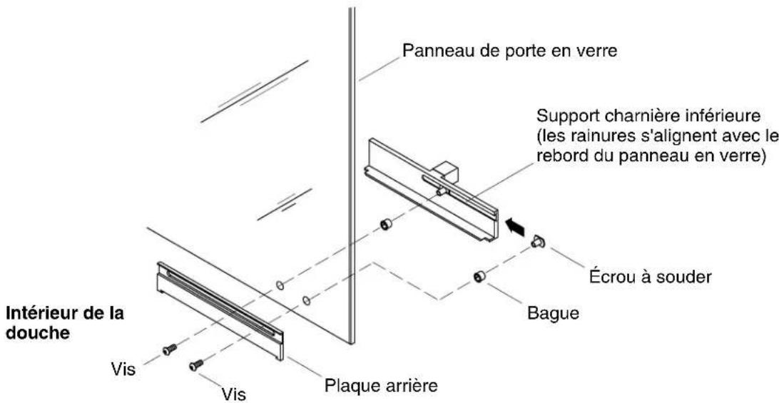 KOHLER K-705764 - Installer le panneau de verre de la vitre latérale - 2