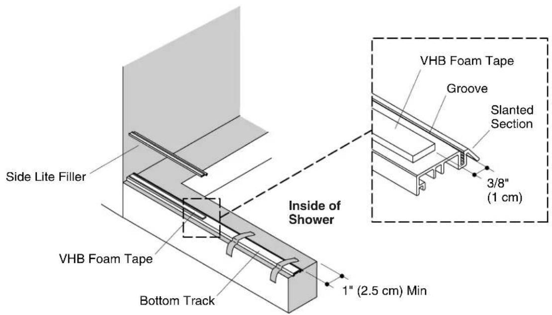 KOHLER K-705764 - Measure and Cut the Bottom Track - 2