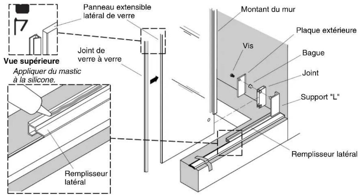 KOHLER K-705764 - Installer le montant avec gâche - Modèles de 30" (76,2 cm) - 48" (121,9 cm) - 1