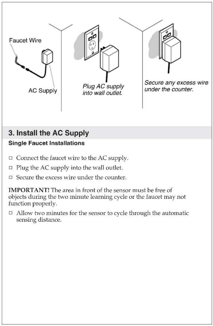 KOHLER K-13469 - Connect the Supplies - 1