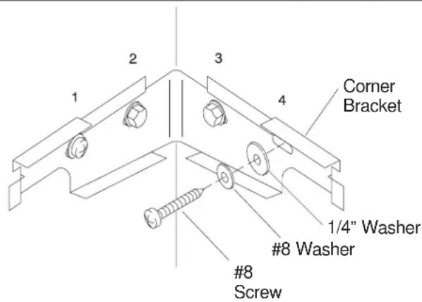 KOHLER Glassworks K-9719 - INSTALL CORNER BRACKETS - 1